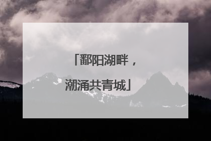 鄱阳湖畔，潮涌共青城